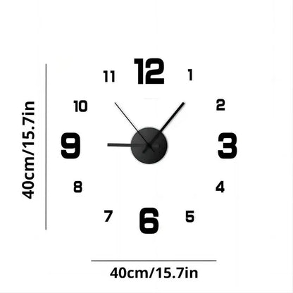 3D Kreative Rahmenlose DIY Wand Hängen Uhr Wand Aufkleber Hause Stumm Digitale Uhr Wohnzimmer Büro Wand Dekoration