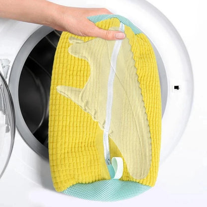 1/2PCS Waschen Schuhe Tasche Baumwolle Wäsche Flauschigen Fasern Entfernen Leicht Schmutz Waschen Taschen Anti-Verformung Schuhe Kleidung Organizer