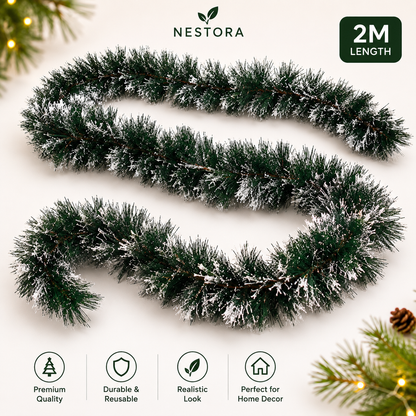 Premium Christmas Garland – 2M Artificial Pine Decoration