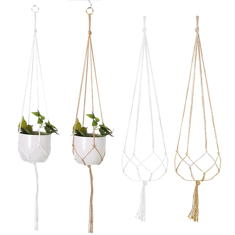 Hängender Pflanzer, Blumentopf, Pflanzenhalter, Makramee-Pflanzenaufhänger, Wandpflanzenhalter, Hängekorb, Blumenkorb, Balkondekorationen
