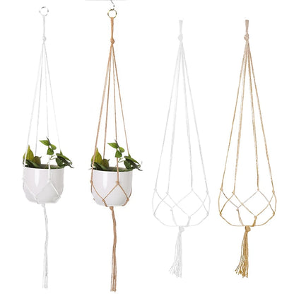 Hängender Pflanzer, Blumentopf, Pflanzenhalter, Makramee-Pflanzenaufhänger, Wandpflanzenhalter, Hängekorb, Blumenkorb, Balkondekorationen