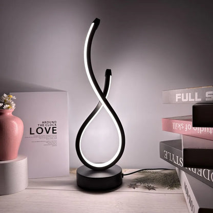 Kreatives Spiralförmiges Led-Nachtlicht, 3-Farbig, Dimmbar, Schreibtischlampe, Leselicht Für Wohnzimmer, Büro, Schreibtisch, Schlafzimmer, Nachttisch-Dekoration