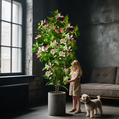 82–144 Cm Großer Künstlicher Ficus-Baum, Gefälschte Magnolienpflanzen, Zweig, Hoher Banyan-Baum, Künstlicher Nandina-Baum Aus Gummi Für Hausgarten-Dekoration