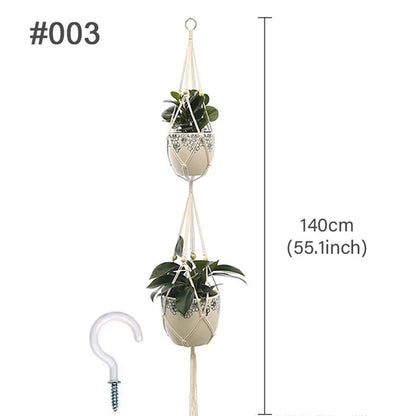 Hängender Pflanzer, Blumentopf, Pflanzenhalter, Makramee-Pflanzenaufhänger, Wandpflanzenhalter, Hängekorb, Blumenkorb, Balkondekorationen