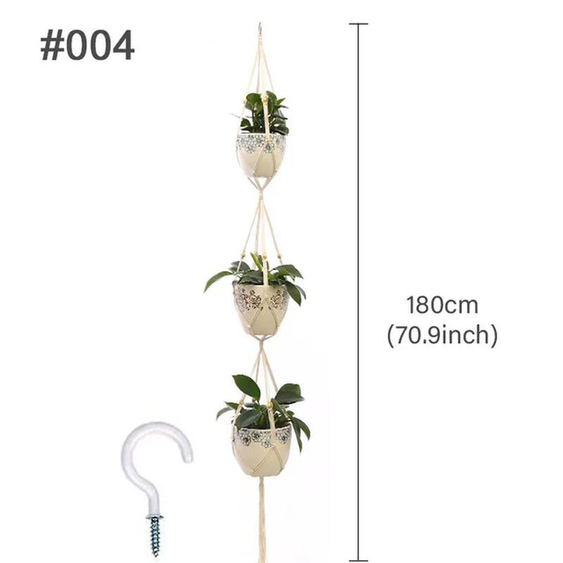 Hängender Pflanzer, Blumentopf, Pflanzenhalter, Makramee-Pflanzenaufhänger, Wandpflanzenhalter, Hängekorb, Blumenkorb, Balkondekorationen