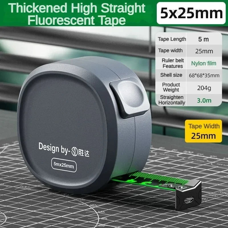 Mini Tape Measure Self-Locking Steel Tape 3/5/7/8/10M High Precision Retractable Gauging Meter Woodworking Ruler Measure Tools