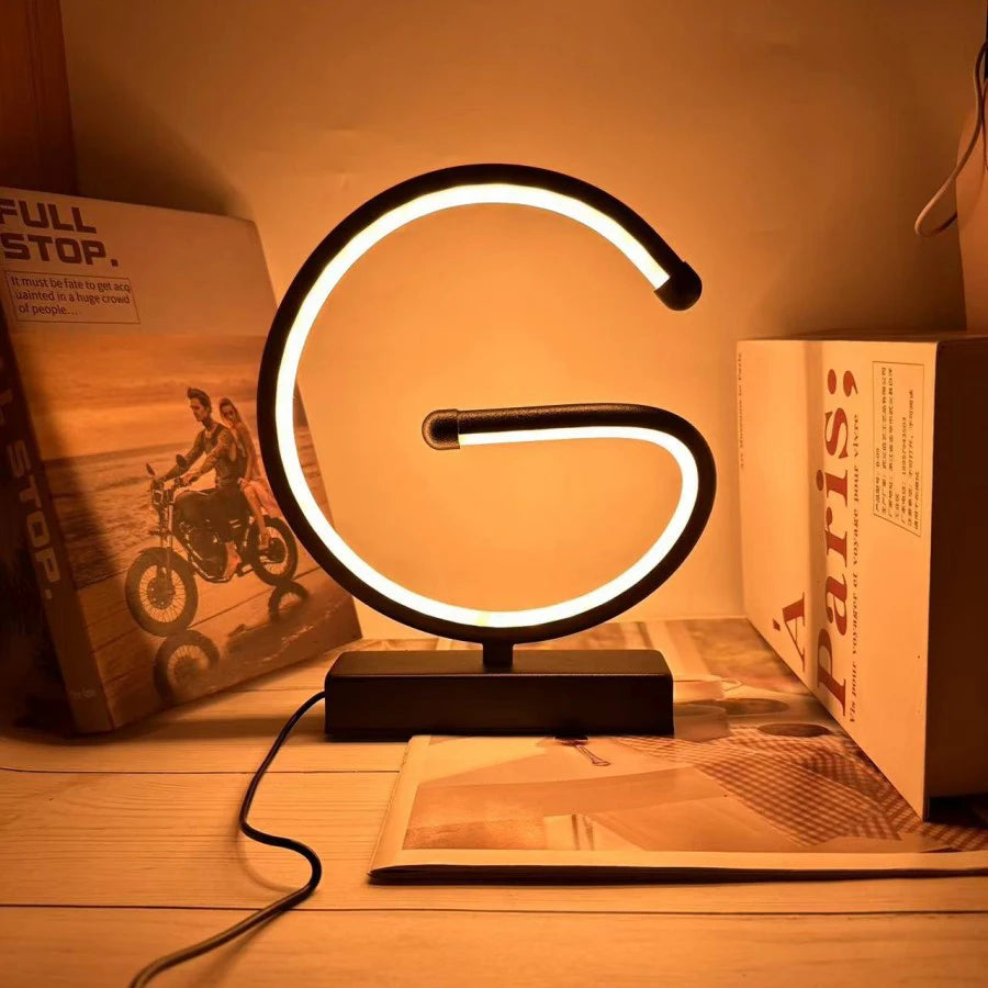 Kreatives Spiralförmiges Led-Nachtlicht, 3-Farbig, Dimmbar, Schreibtischlampe, Leselicht Für Wohnzimmer, Büro, Schreibtisch, Schlafzimmer, Nachttisch-Dekoration