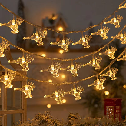 1,5/3M Weihnachtsbeleuchtung Schneeflocke Lichterketten Lichterkette Wasserdichte Sternkugel LED Lampe Für Zuhause Weihnachtsbaum Garten Dekor