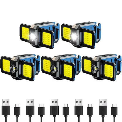 Mini-Taschenlampe, Schlüsselanhänger-Licht, Cob-Arbeitsleuchte, Wiederaufladbare Usb-Lampe Mit 90Er ° Faltbare Seitenlichter, Superhelle Tragbare Laternen