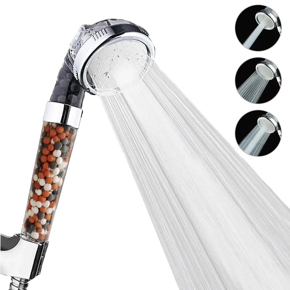 Neue 3-Funktionen Hochdruck SPA Duschkopf Wasser Sparen Handheld Regen Badezimmer Zubehör Anion Filter Dusche