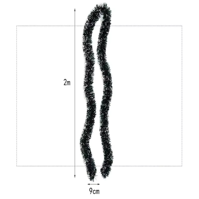 1PCS 2M Heiligabend Dekoration Bar Tops Band Girlande Weihnachten Baum Küche Ornamente Hochzeit Party Dekoration Prop