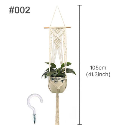 Hängender Pflanzer, Blumentopf, Pflanzenhalter, Makramee-Pflanzenaufhänger, Wandpflanzenhalter, Hängekorb, Blumenkorb, Balkondekorationen