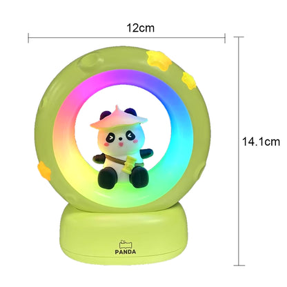 LED Nachtlicht Panda Astronaut Nacht Nacht Schlafen Nachtlichter USB Aufladen Silikon Kinder Geschenk Augenschutz Lampe Beleuchtung