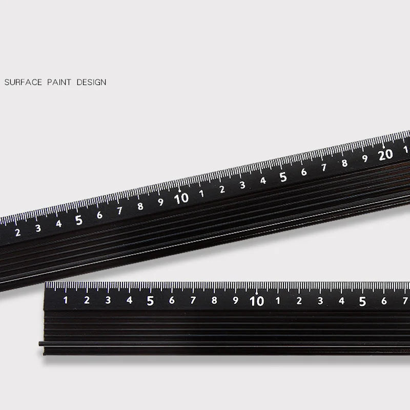 Multi-Functional Aluminium Alloy Ruler - High Precision, Cut-Resistant, Non-Slip Grip, Ink Penetration Protection, Industrial Gr