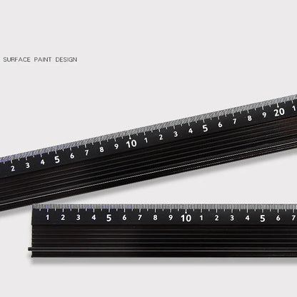 Multi-Functional Aluminium Alloy Ruler - High Precision, Cut-Resistant, Non-Slip Grip, Ink Penetration Protection, Industrial Gr