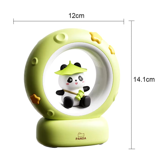LED Nachtlicht Panda Astronaut Nacht Nacht Schlafen Nachtlichter USB Aufladen Silikon Kinder Geschenk Augenschutz Lampe Beleuchtung