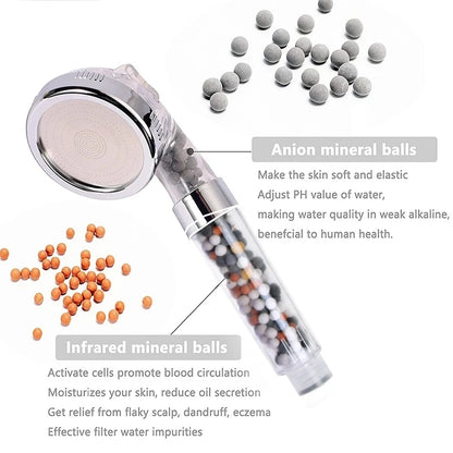 Neue 3-Funktionen Hochdruck SPA Duschkopf Wasser Sparen Handheld Regen Badezimmer Zubehör Anion Filter Dusche