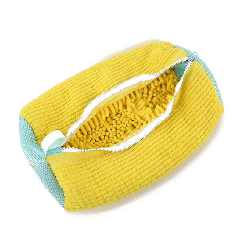 1/2PCS Waschen Schuhe Tasche Baumwolle Wäsche Flauschigen Fasern Entfernen Leicht Schmutz Waschen Taschen Anti-Verformung Schuhe Kleidung Organizer