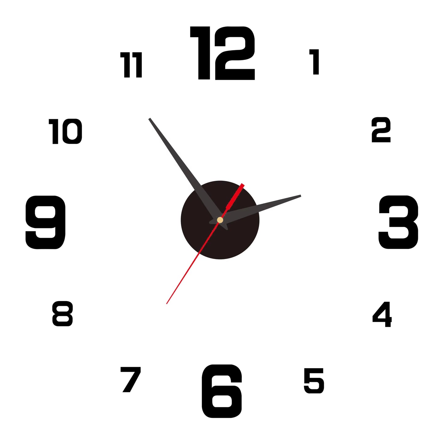 3D Kreative Rahmenlose DIY Wand Hängen Uhr Wand Aufkleber Hause Stumm Digitale Uhr Wohnzimmer Büro Wand Dekoration