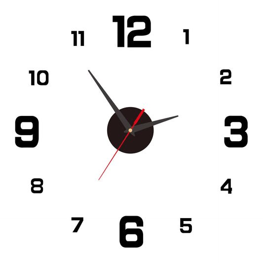 3D Kreative Rahmenlose DIY Wand Hängen Uhr Wand Aufkleber Hause Stumm Digitale Uhr Wohnzimmer Büro Wand Dekoration