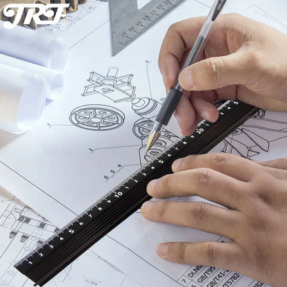 Multi-Functional Aluminium Alloy Ruler - High Precision, Cut-Resistant, Non-Slip Grip, Ink Penetration Protection, Industrial Gr