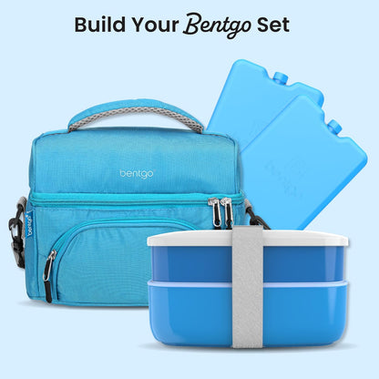 Bentgo Chillers Ice Packs: Slim, Reusable Quick-Freeze Cooling Design Keeps Food Fresh in Lunch Boxes, Bags, & Coolers for Work, College, Camping, & More; Easy to Clean & Chills Fast; 4-Pack (Blue)