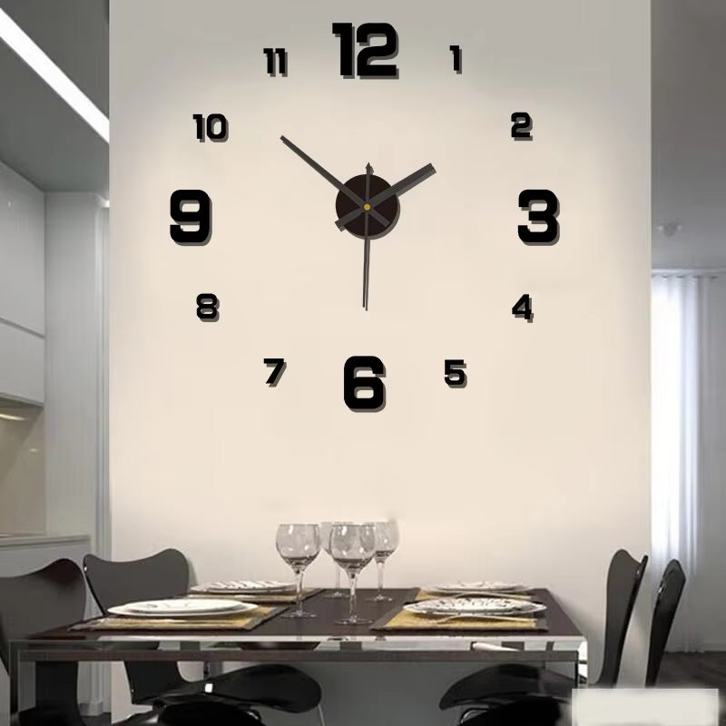 3D Kreative Rahmenlose DIY Wand Hängen Uhr Wand Aufkleber Hause Stumm Digitale Uhr Wohnzimmer Büro Wand Dekoration