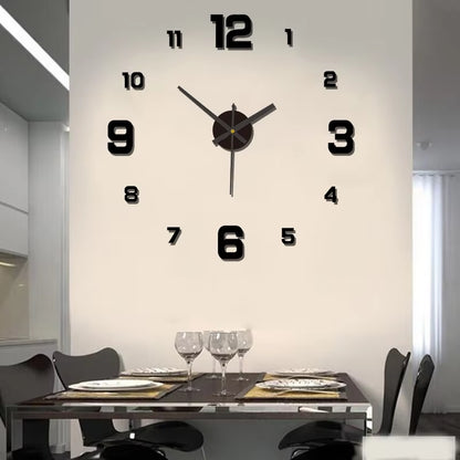 3D Kreative Rahmenlose DIY Wand Hängen Uhr Wand Aufkleber Hause Stumm Digitale Uhr Wohnzimmer Büro Wand Dekoration