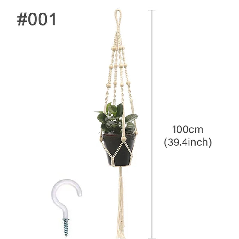Hängender Pflanzer, Blumentopf, Pflanzenhalter, Makramee-Pflanzenaufhänger, Wandpflanzenhalter, Hängekorb, Blumenkorb, Balkondekorationen