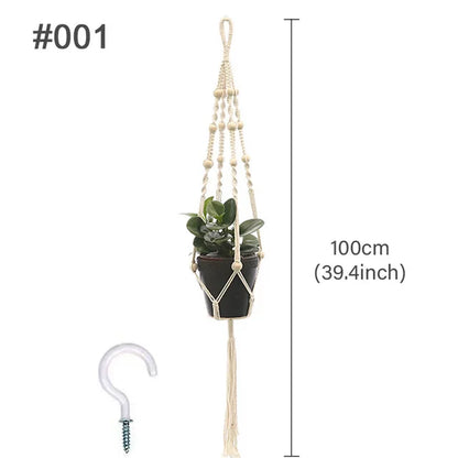 Hängender Pflanzer, Blumentopf, Pflanzenhalter, Makramee-Pflanzenaufhänger, Wandpflanzenhalter, Hängekorb, Blumenkorb, Balkondekorationen