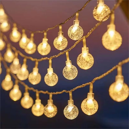 1,5/3M Weihnachtsbeleuchtung Schneeflocke Lichterketten Lichterkette Wasserdichte Sternkugel LED Lampe Für Zuhause Weihnachtsbaum Garten Dekor