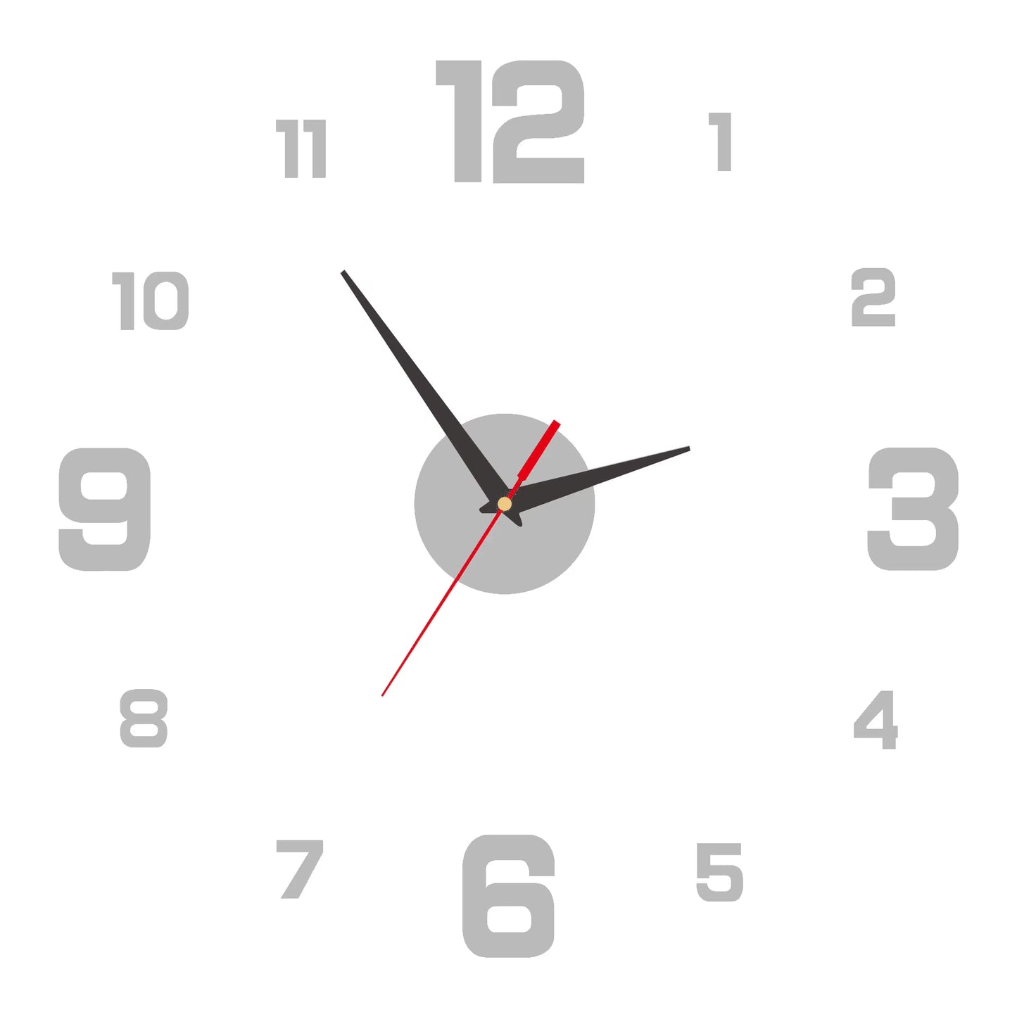 3D Kreative Rahmenlose DIY Wand Hängen Uhr Wand Aufkleber Hause Stumm Digitale Uhr Wohnzimmer Büro Wand Dekoration