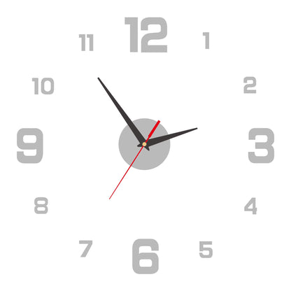 3D Kreative Rahmenlose DIY Wand Hängen Uhr Wand Aufkleber Hause Stumm Digitale Uhr Wohnzimmer Büro Wand Dekoration