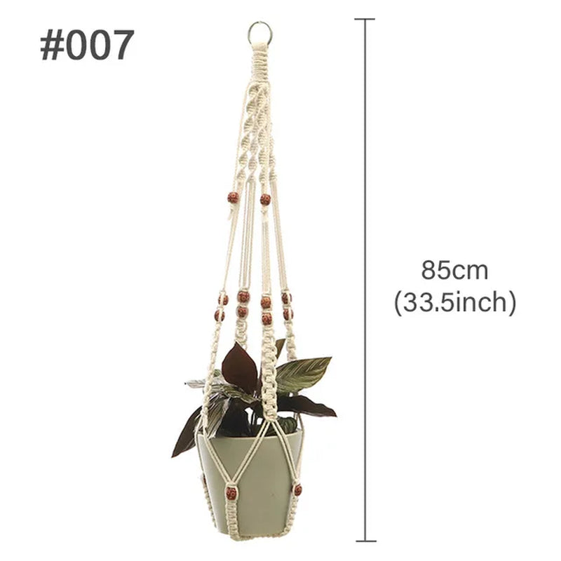Hängender Pflanzer, Blumentopf, Pflanzenhalter, Makramee-Pflanzenaufhänger, Wandpflanzenhalter, Hängekorb, Blumenkorb, Balkondekorationen