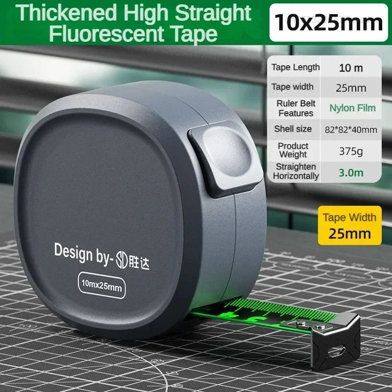 Mini Tape Measure Self-Locking Steel Tape 3/5/7/8/10M High Precision Retractable Gauging Meter Woodworking Ruler Measure Tools