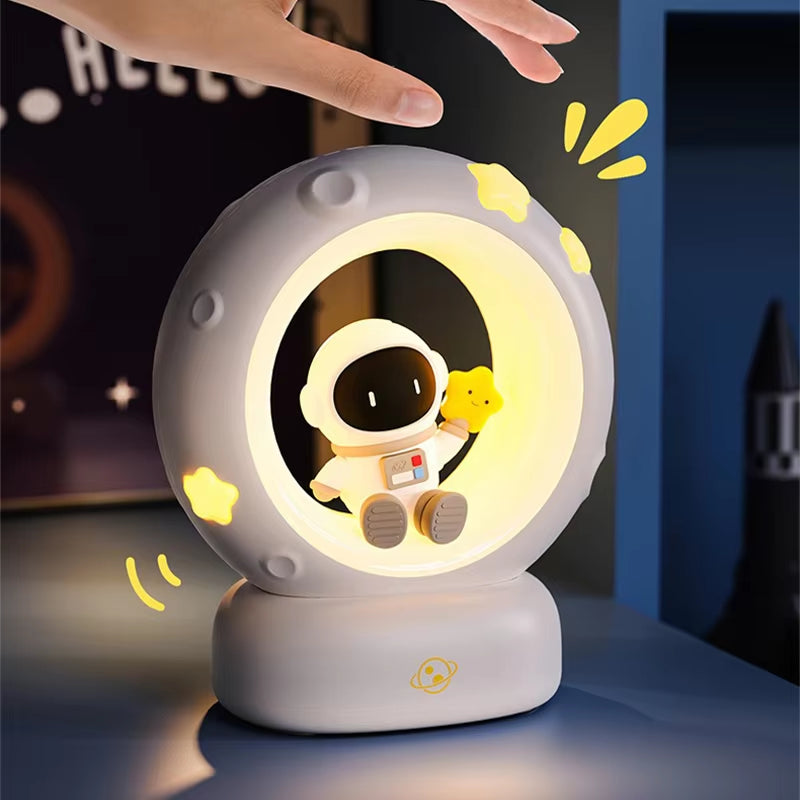 LED Nachtlicht Panda Astronaut Nacht Nacht Schlafen Nachtlichter USB Aufladen Silikon Kinder Geschenk Augenschutz Lampe Beleuchtung