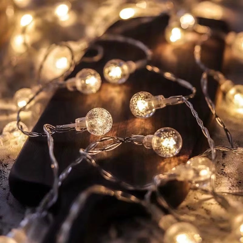 1,5/3M Weihnachtsbeleuchtung Schneeflocke Lichterketten Lichterkette Wasserdichte Sternkugel LED Lampe Für Zuhause Weihnachtsbaum Garten Dekor