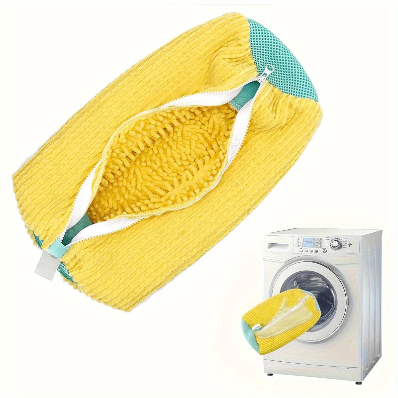 1/2PCS Waschen Schuhe Tasche Baumwolle Wäsche Flauschigen Fasern Entfernen Leicht Schmutz Waschen Taschen Anti-Verformung Schuhe Kleidung Organizer