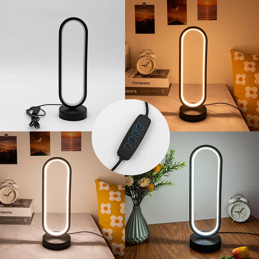 Kreatives Spiralförmiges Led-Nachtlicht, 3-Farbig, Dimmbar, Schreibtischlampe, Leselicht Für Wohnzimmer, Büro, Schreibtisch, Schlafzimmer, Nachttisch-Dekoration