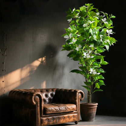 82–144 Cm Großer Künstlicher Ficus-Baum, Gefälschte Magnolienpflanzen, Zweig, Hoher Banyan-Baum, Künstlicher Nandina-Baum Aus Gummi Für Hausgarten-Dekoration