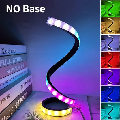 Kreatives Spiralförmiges Led-Nachtlicht, 3-Farbig, Dimmbar, Schreibtischlampe, Leselicht Für Wohnzimmer, Büro, Schreibtisch, Schlafzimmer, Nachttisch-Dekoration