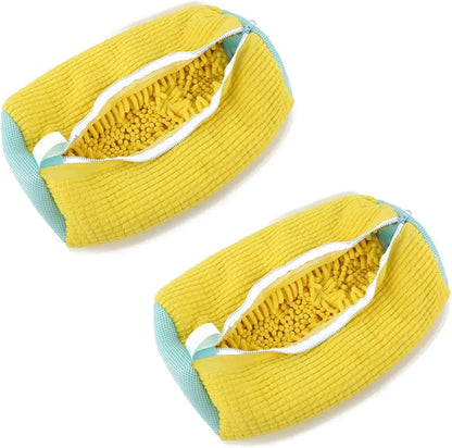 1/2PCS Waschen Schuhe Tasche Baumwolle Wäsche Flauschigen Fasern Entfernen Leicht Schmutz Waschen Taschen Anti-Verformung Schuhe Kleidung Organizer
