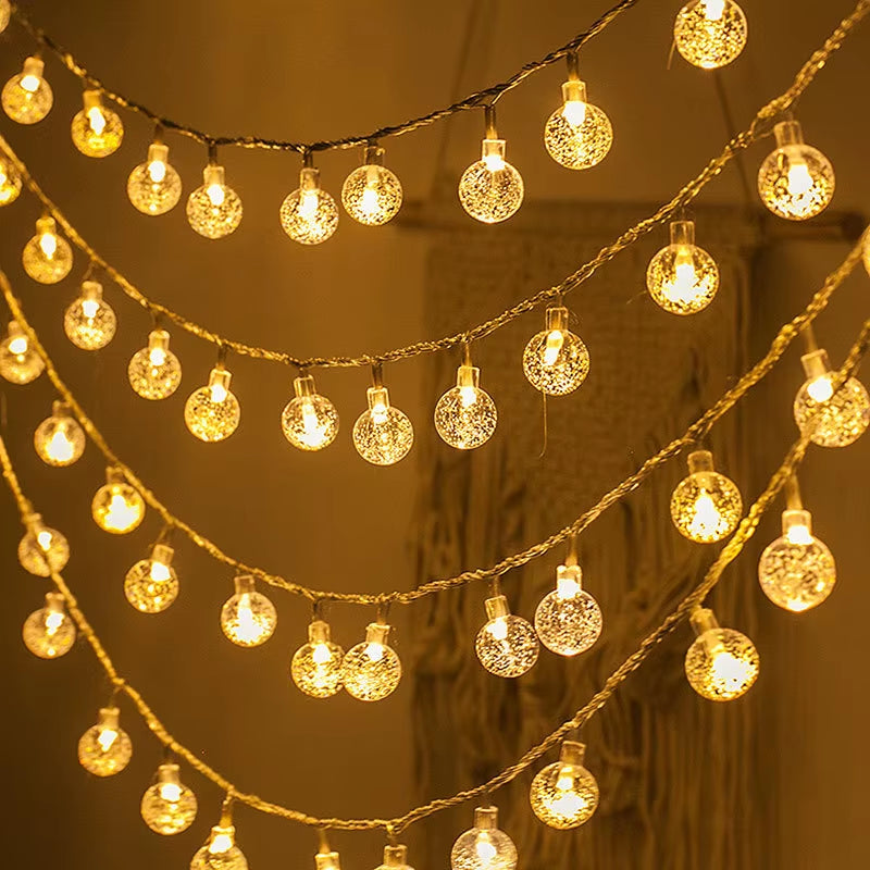 1,5/3M Weihnachtsbeleuchtung Schneeflocke Lichterketten Lichterkette Wasserdichte Sternkugel LED Lampe Für Zuhause Weihnachtsbaum Garten Dekor