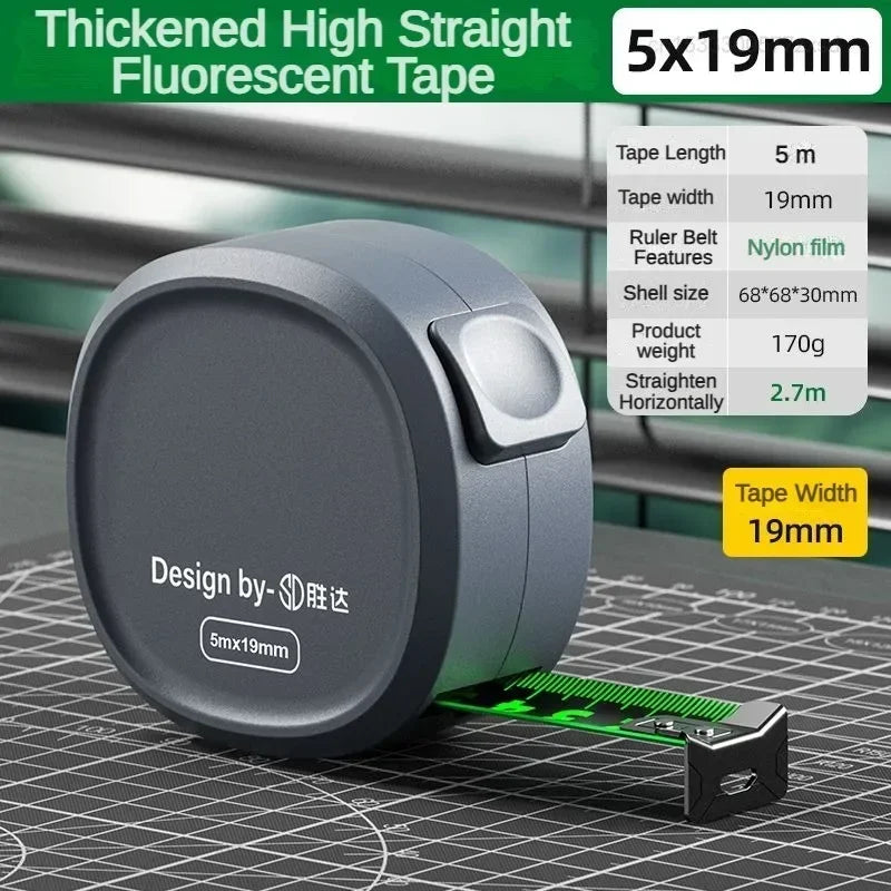 Mini Tape Measure Self-Locking Steel Tape 3/5/7/8/10M High Precision Retractable Gauging Meter Woodworking Ruler Measure Tools