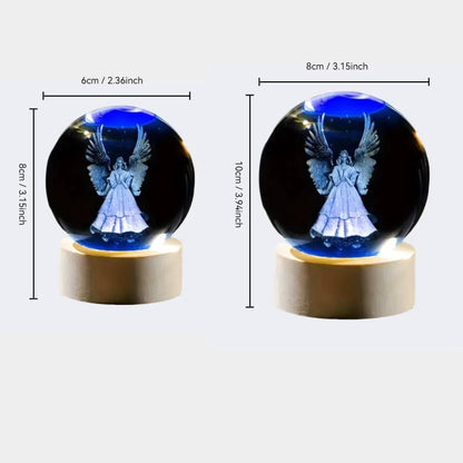 Guardian Angel Crystal Ball LED Night Light